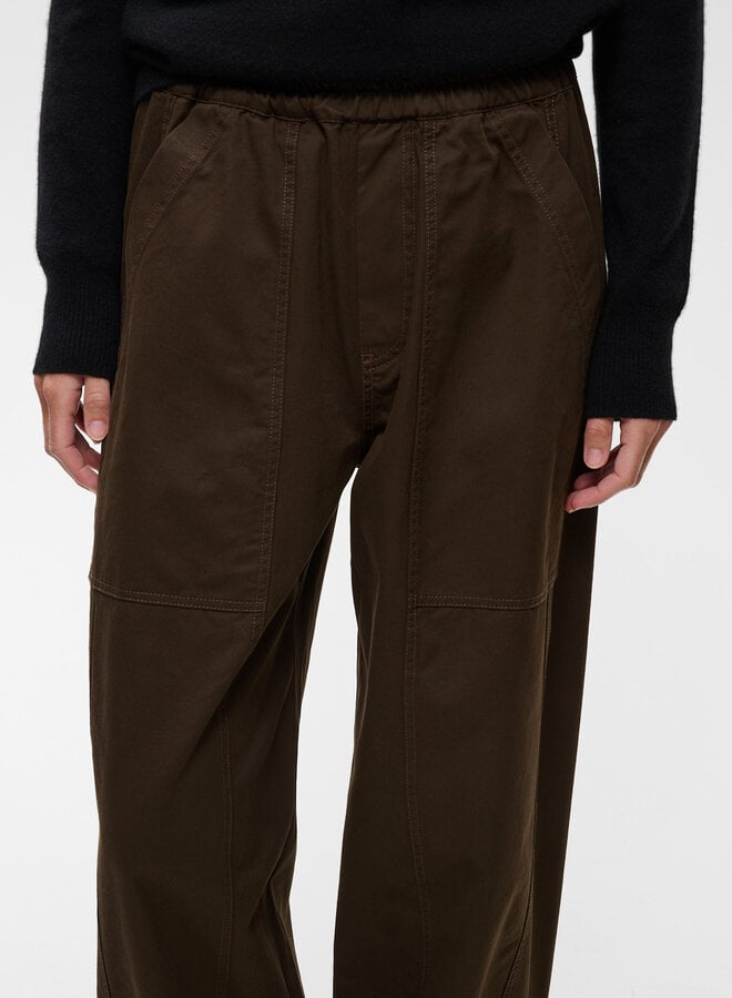 Pantalon InWear Haiko à taille élastique ample brun chocolat
