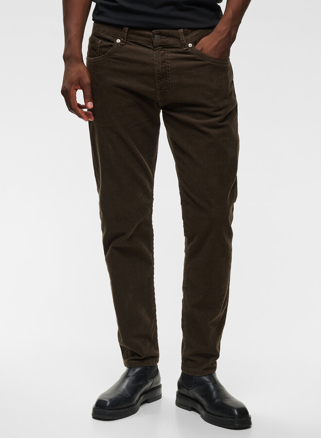 Pantalon Matinique Pete en corduroy brun café