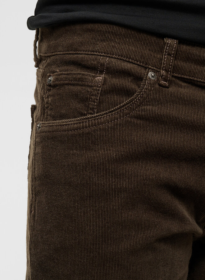 Pantalon Matinique Pete en corduroy brun café