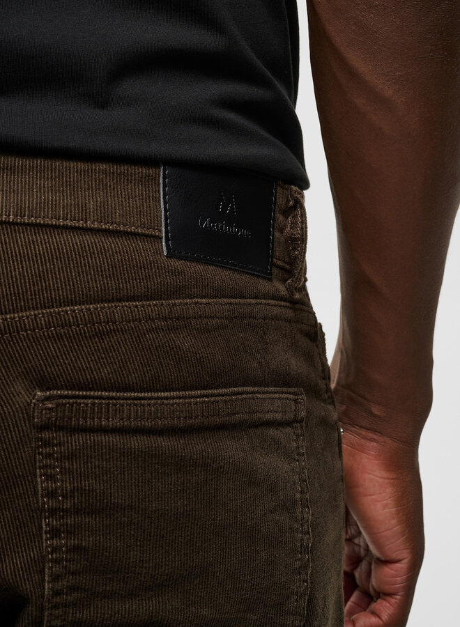 Pantalon Matinique Pete en corduroy brun café