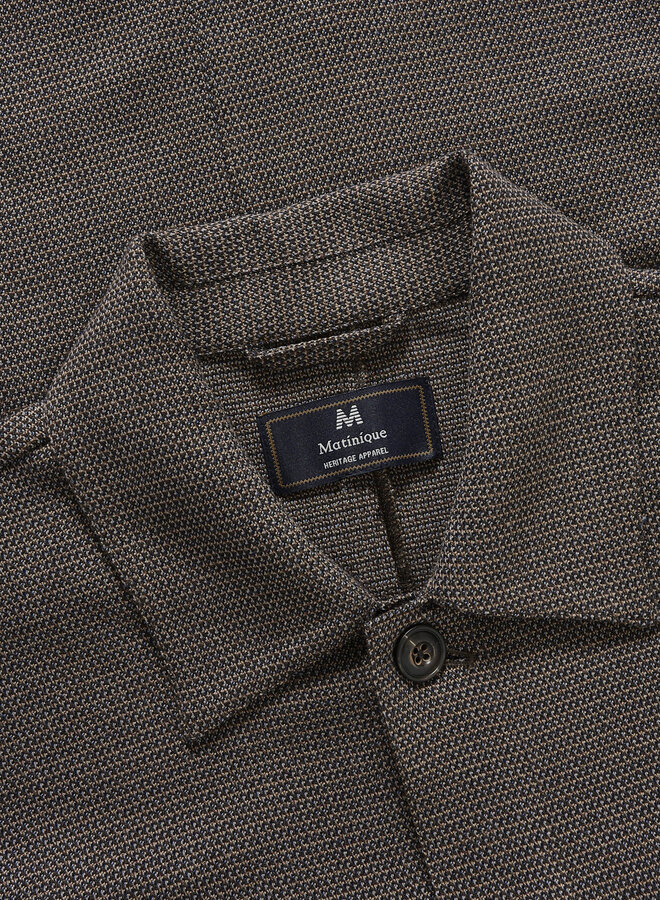 Surchemise Matinique Orignal Heritage tissée brune & bleu marine