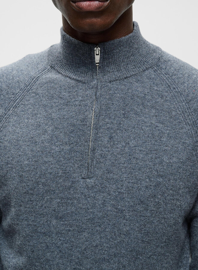 Tricot Matinique Hellson à col montant à zip gris