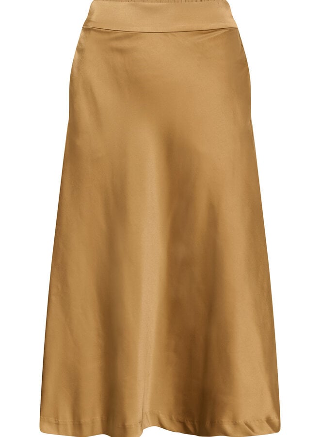 Jupe InWear Zilky satinée beige tabac