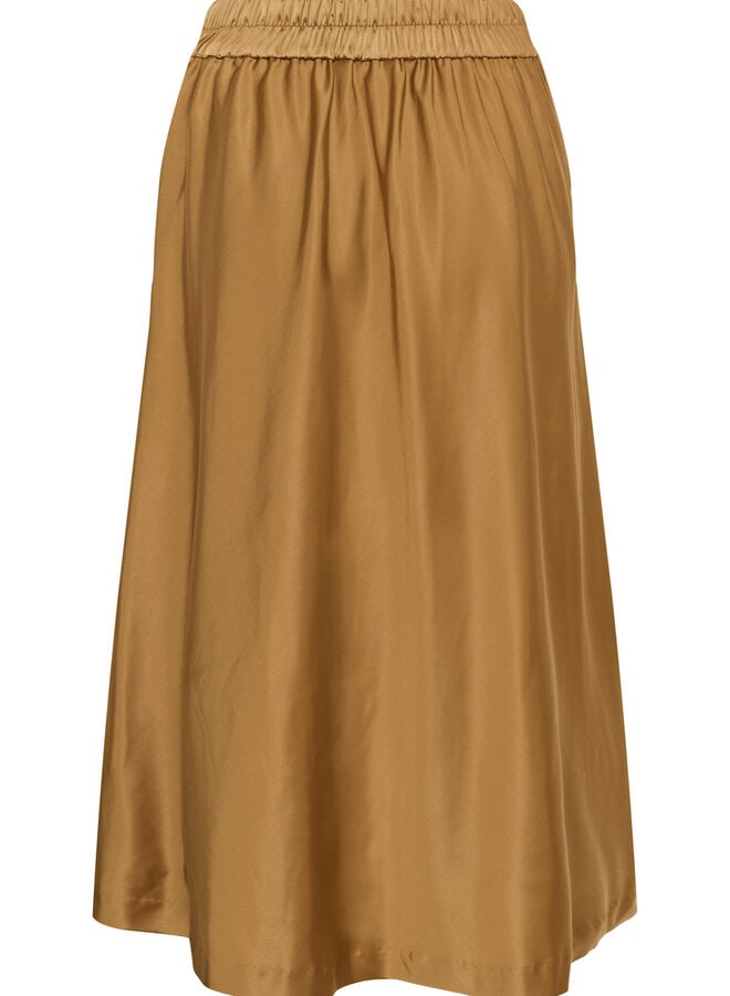 Jupe InWear Zilky satinée beige tabac