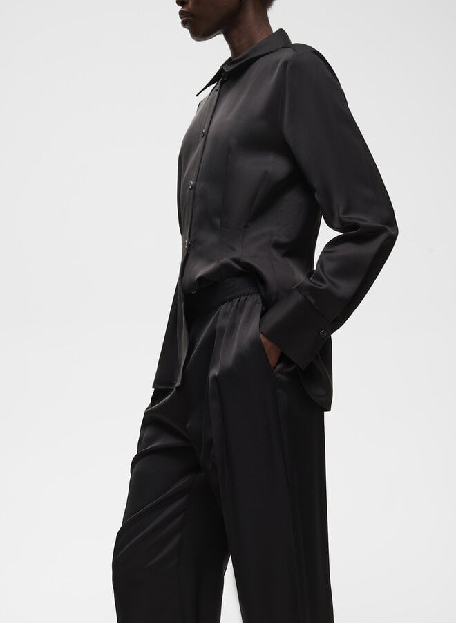 Pantalon InWear Yumah à taille élastique noir