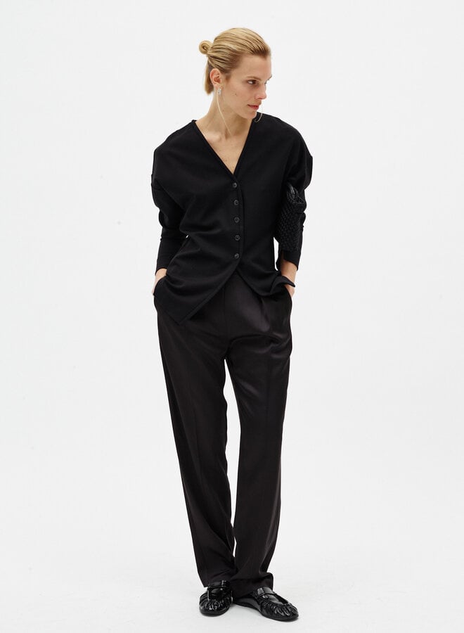 Pantalon InWear Yumah à taille élastique noir