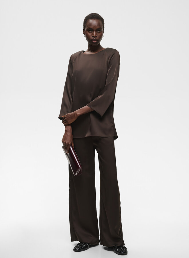Pantalon InWear Olive satiné brun chocolat