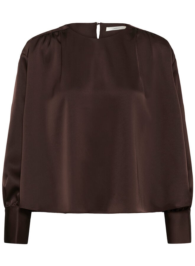 Blouse InWear Olive satinée brun chocolat