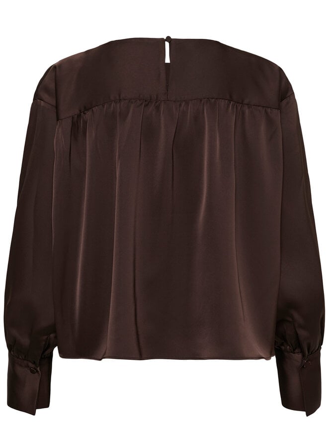 Blouse InWear Olive satinée brun chocolat