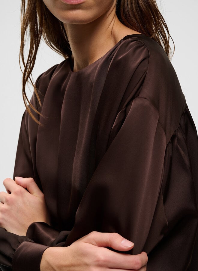 Blouse InWear Olive satinée brun chocolat