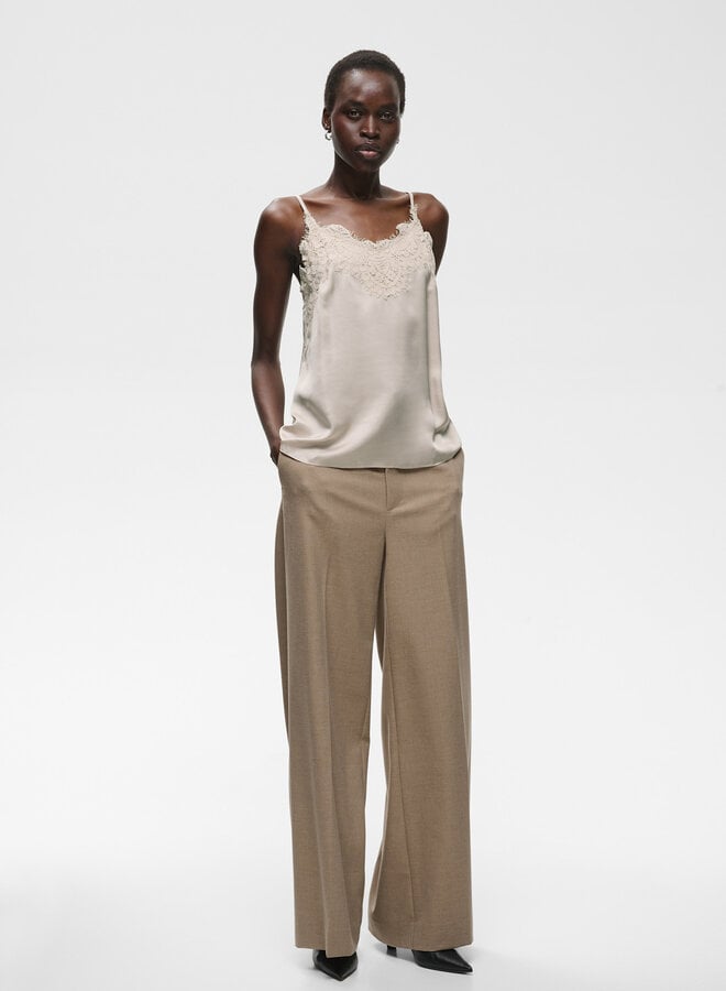 Camisole InWear Orah à bretelles & dentelle beige rosé