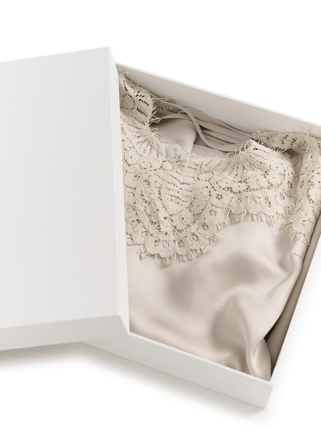 Camisole InWear Orah à bretelles & dentelle beige rosé