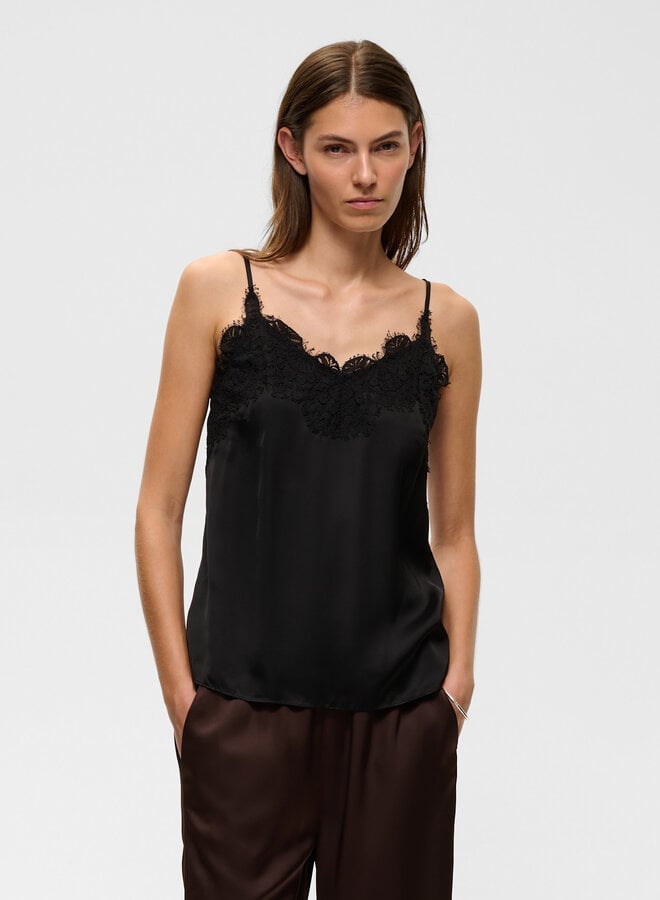 Camisole InWear Orah à bretelles & dentelle noire