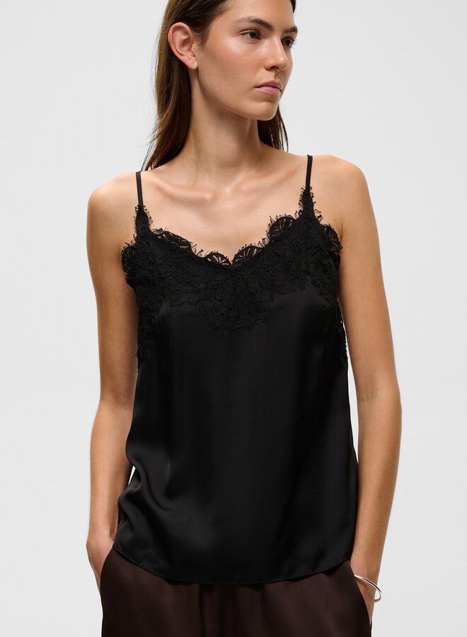 Camisole InWear Orah à bretelles & dentelle noire