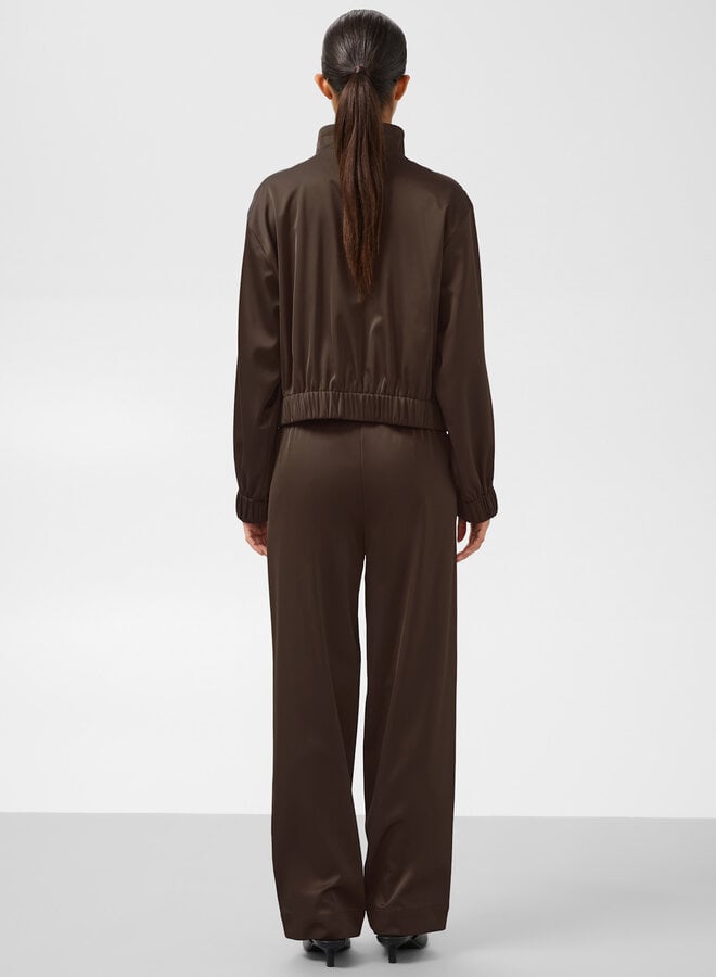 Jacket bomber Soaked Plata satiné brun chocolat