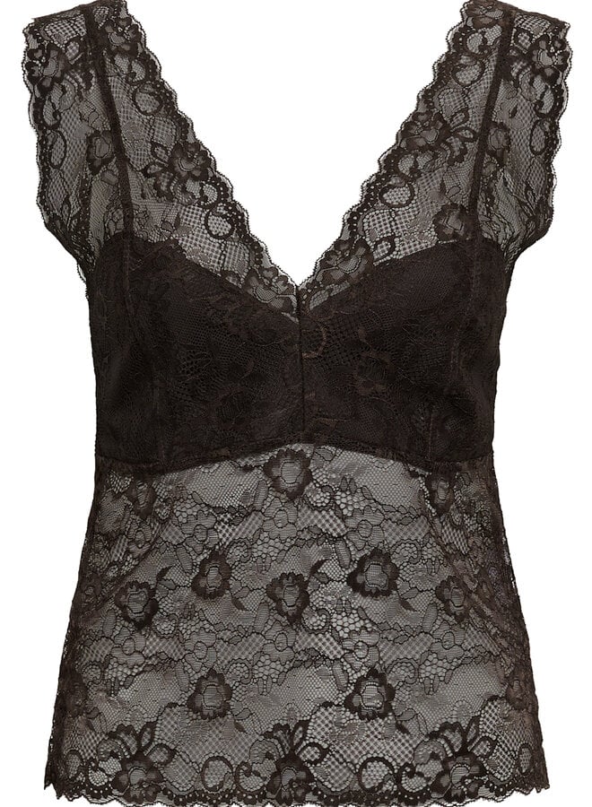 Bustier Soaked Dolly en dentelle brun