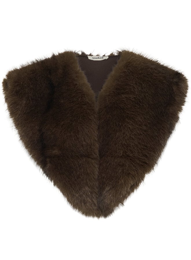Collerette Soaked Bayle en fausse fourrure brune