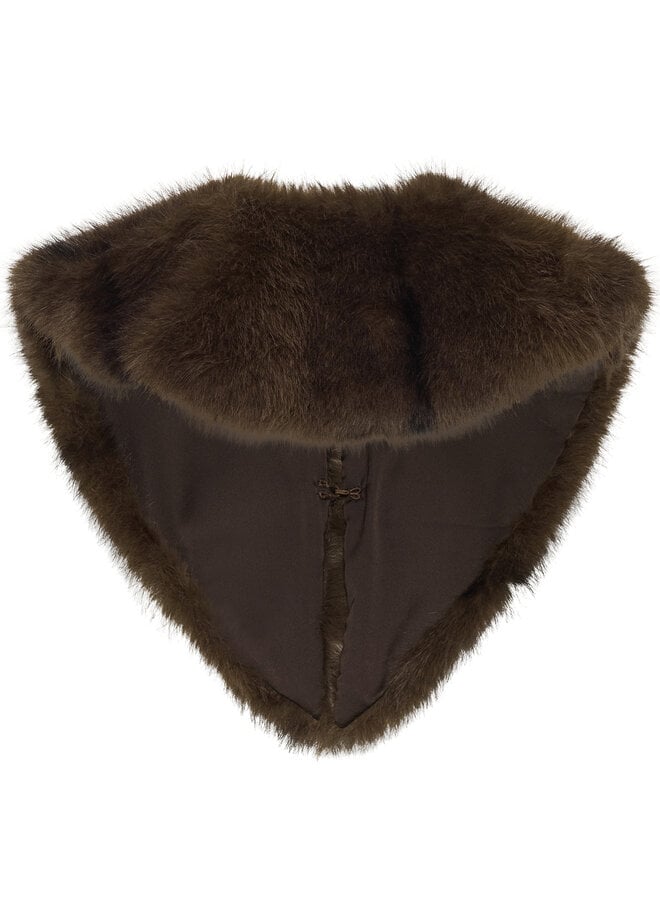 Collerette Soaked Bayle en fausse fourrure brune