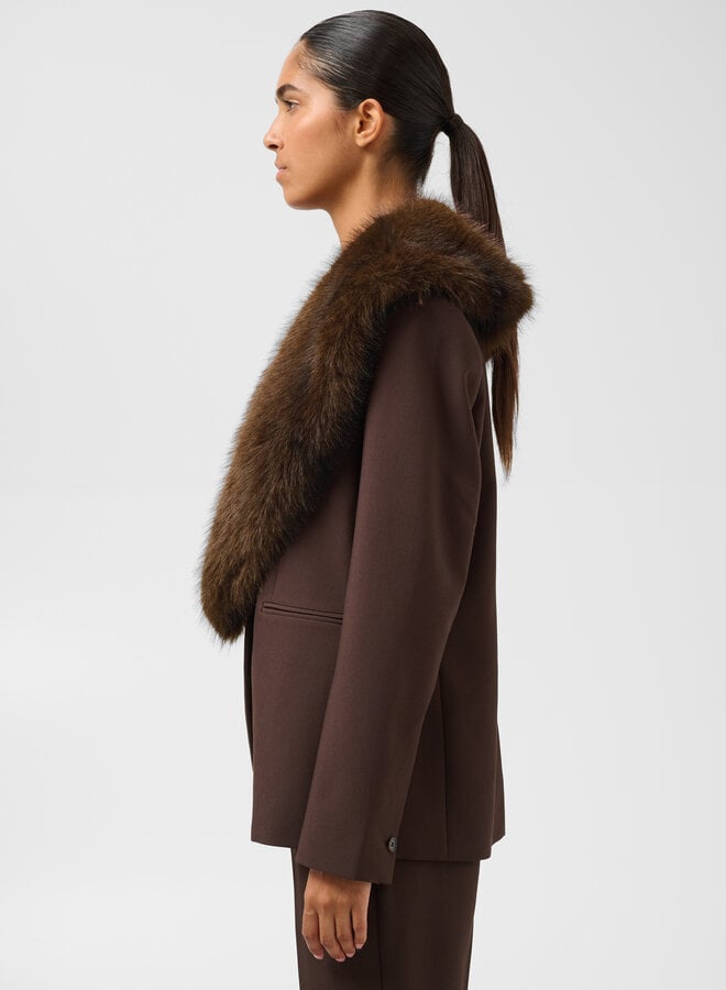 Collerette Soaked Bayle en fausse fourrure brune