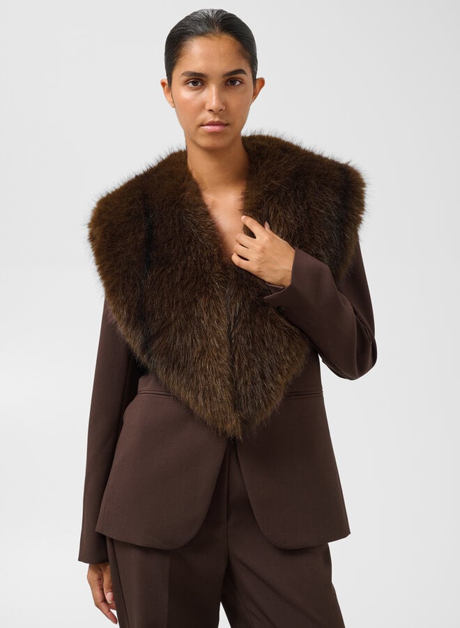 Collerette Soaked Bayle en fausse fourrure brune