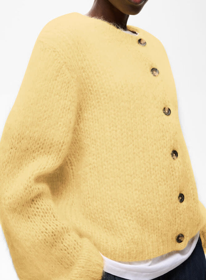 Cardigan InWear Jetra en mohair jaune