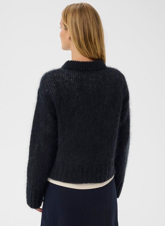 Tricot Part Two Sille en mohair bleu marine