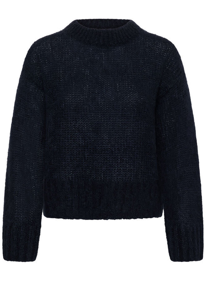Tricot Part Two Sille en mohair bleu marine