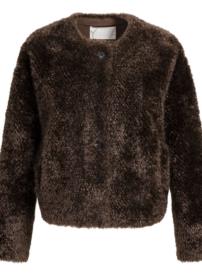 Jacket Yaya effet toutou brun