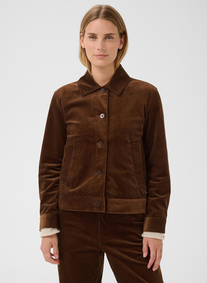 Jacket Part Two Constanze en corduroy marron