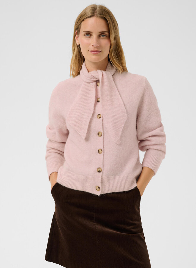 Cardigan Part Two Chanie à foulard détachable rose mélange