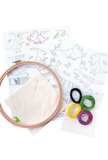 Penguin and Fish Dino Pals Embroidery Kit for Beginners