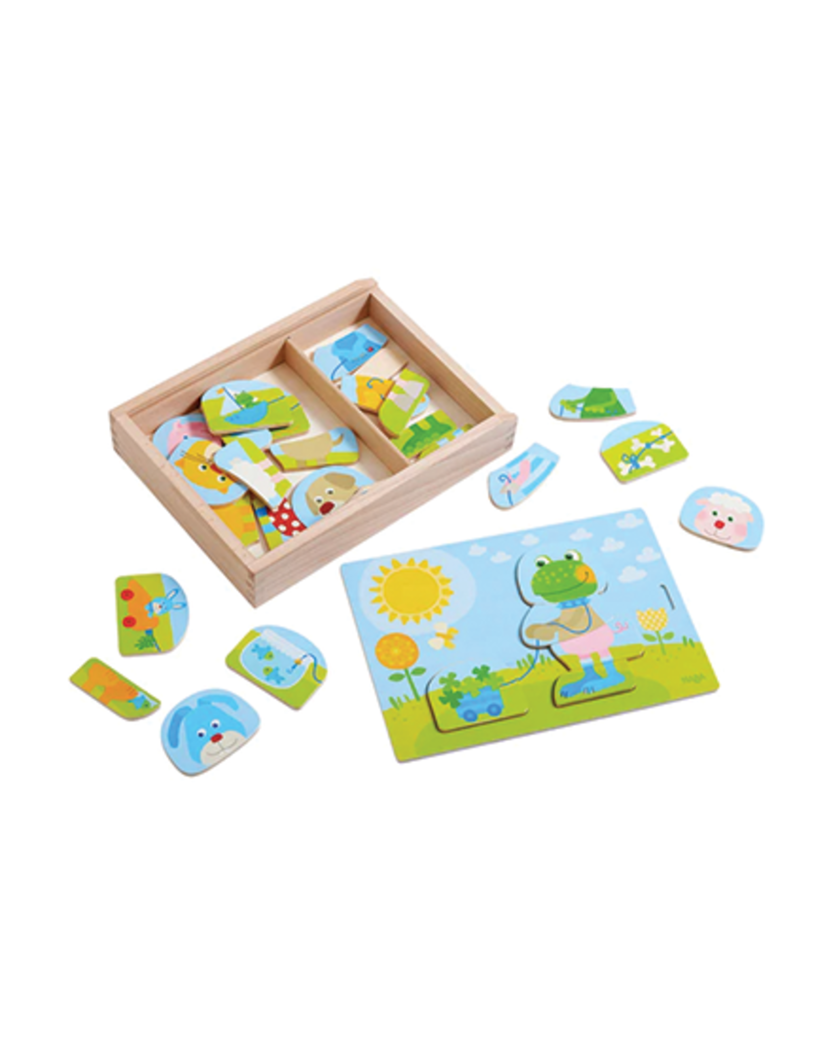 Haba Merry Animal Mix & Match Wooden Puzzle