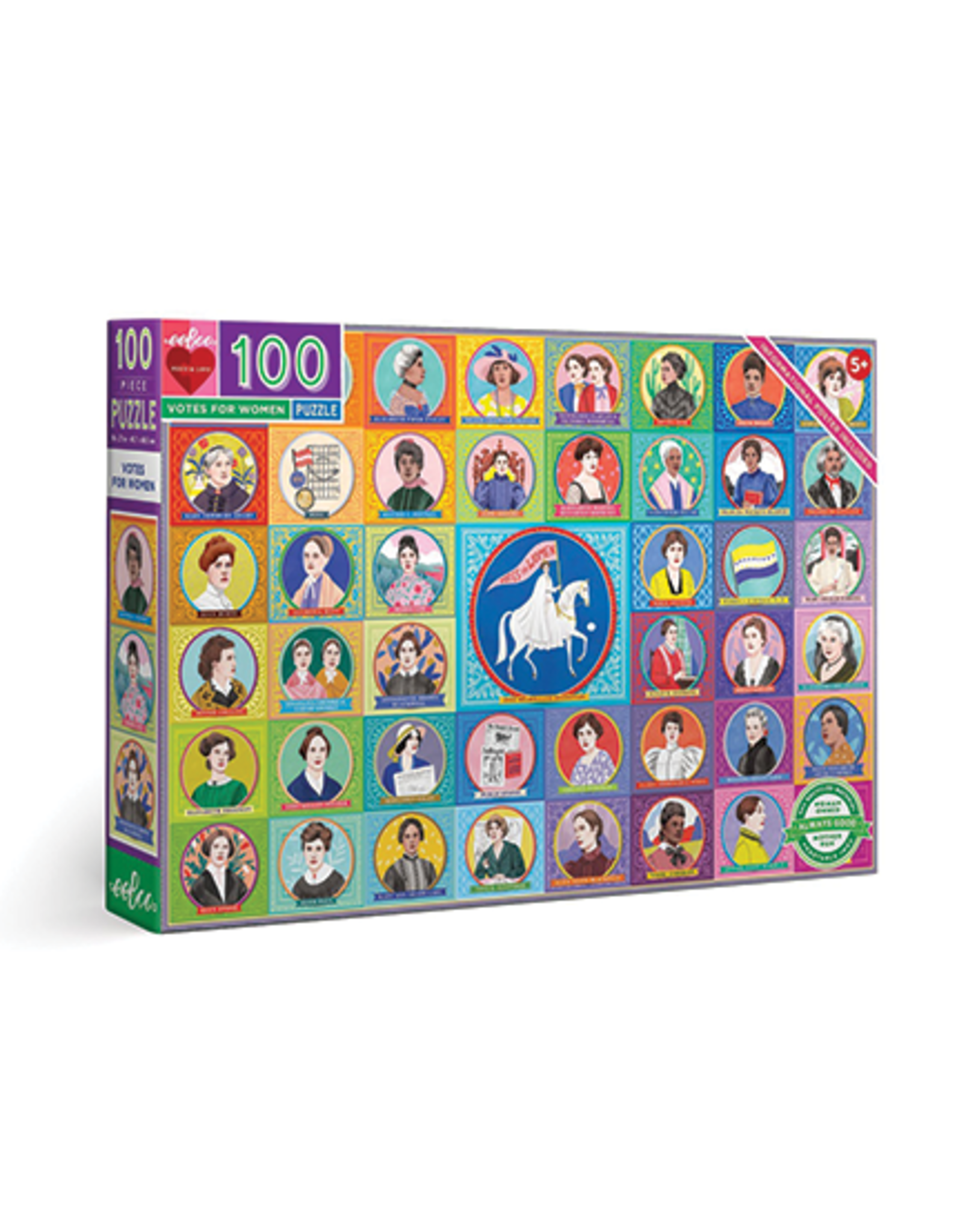 eeBoo Votes for Women 100 Piece Puzzle