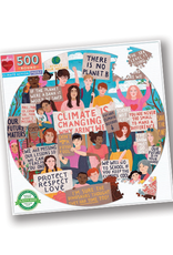 eeBoo Climate Action 500 Piece Round Puzzle