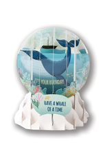 Whale Birthday Pop-Up "Snow Globe" Card