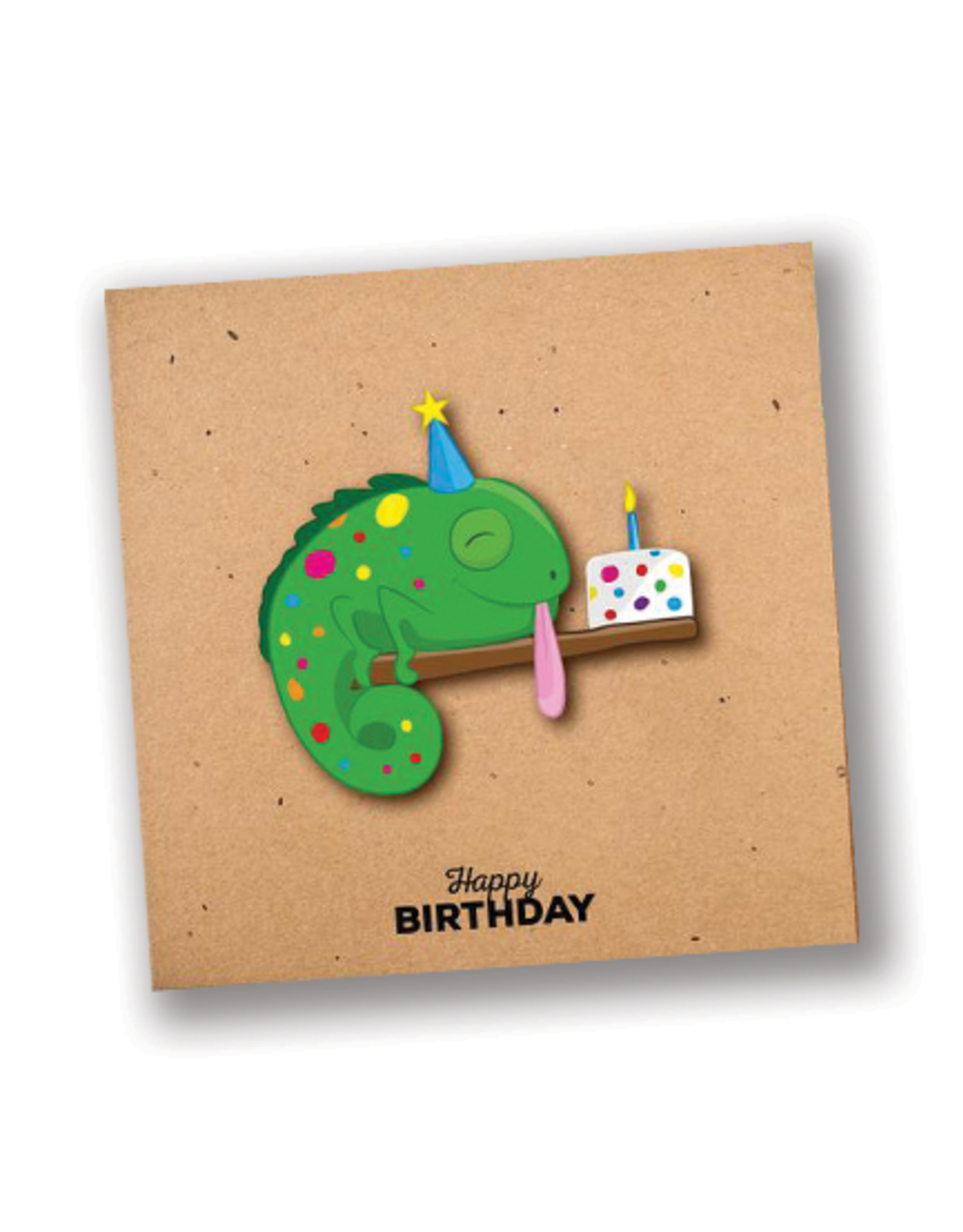 "Happy Birthday" Sweet Chameleon Card
