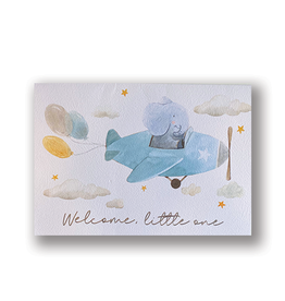 "Welcome Little One" Elephant Card