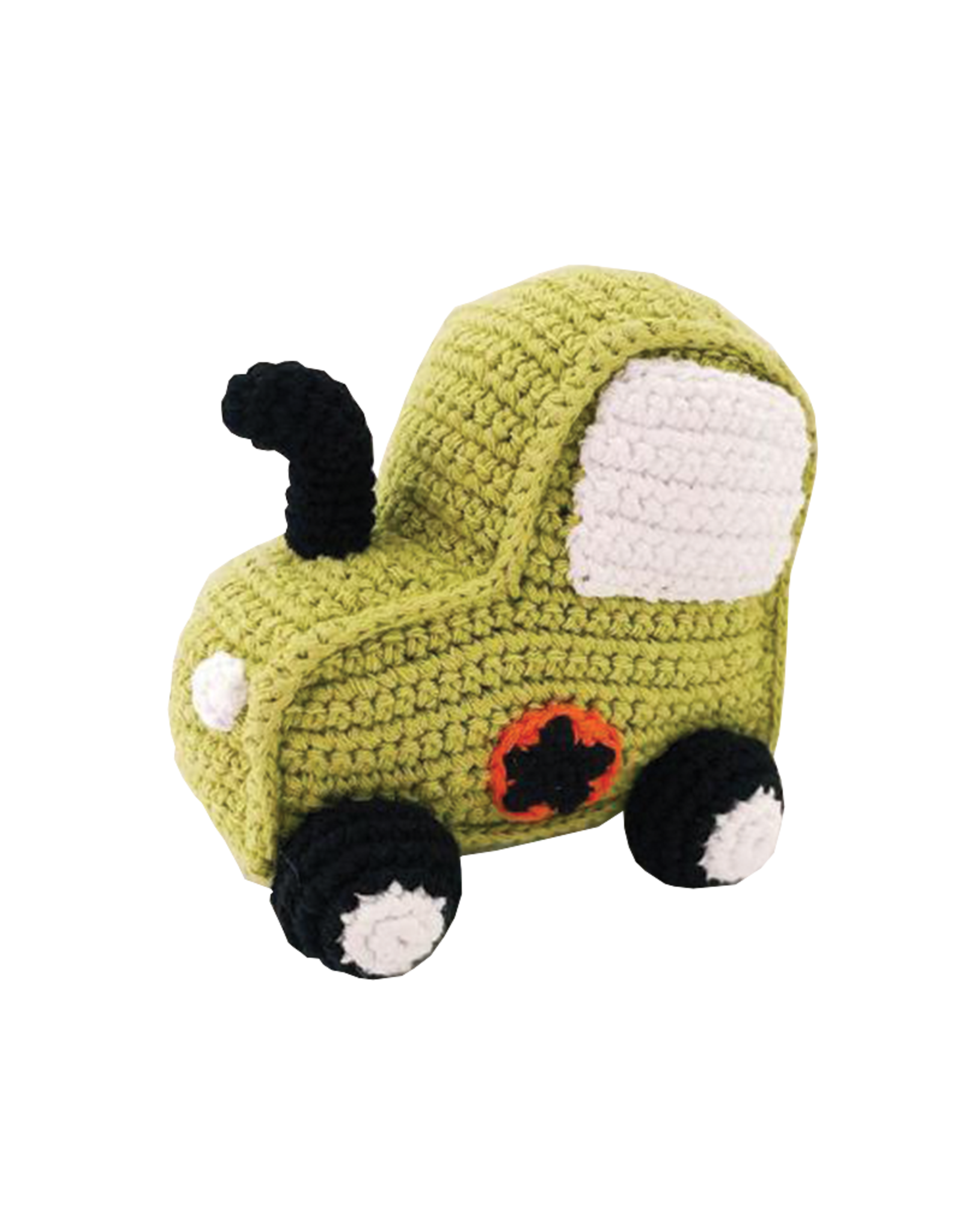 Pebble Green Tractor Rattle