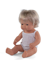 Miniland Baby Doll,  European Girl 15" (Blonde Hair)