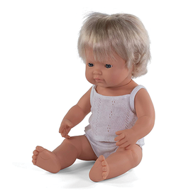 Miniland Baby Doll,  European Girl 15" (Blonde Hair)