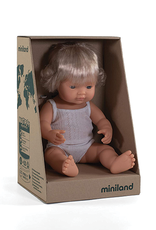 Miniland Baby Doll,  European Girl 15" (Blonde Hair)