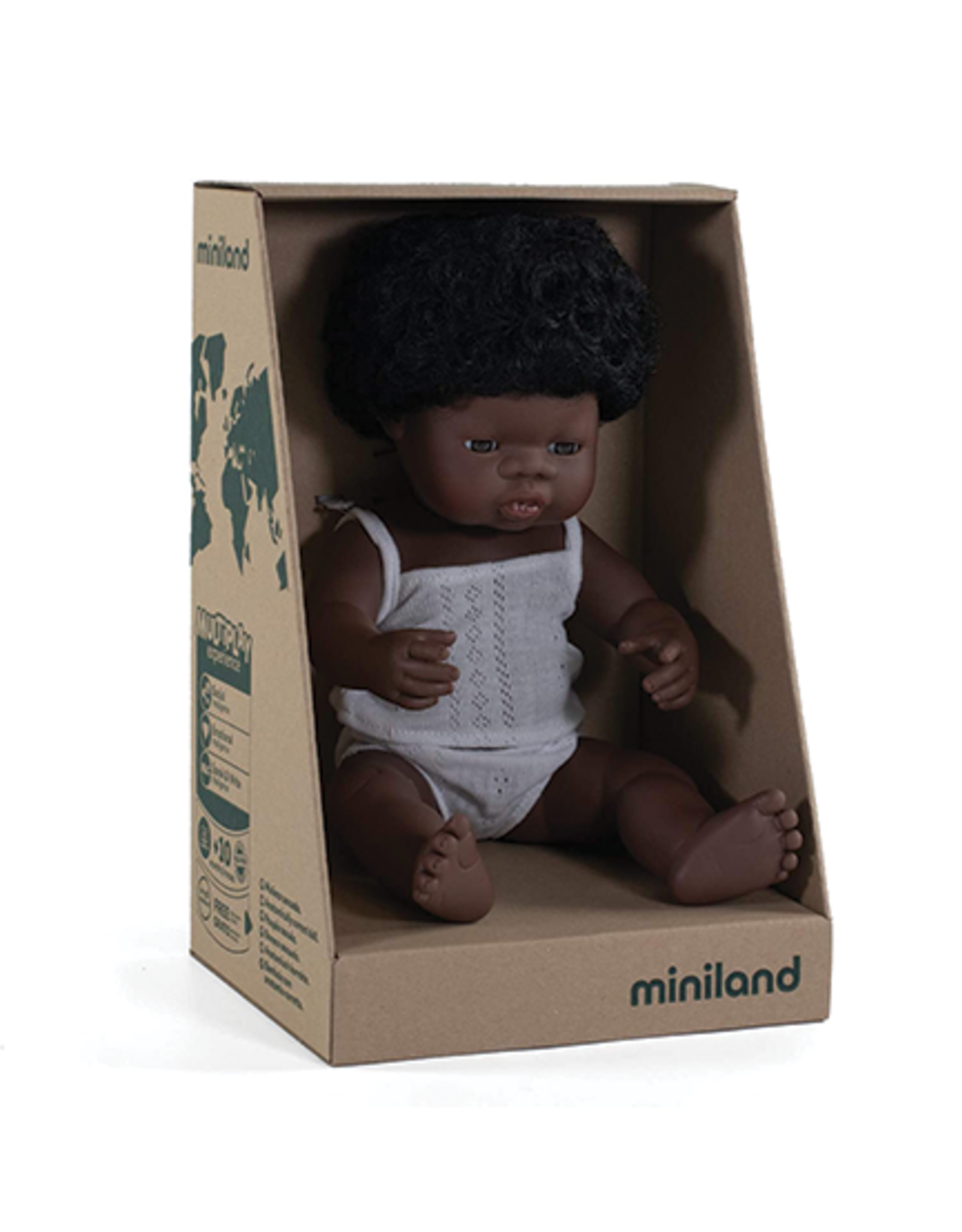 Miniland Baby Doll, African Girl 15"