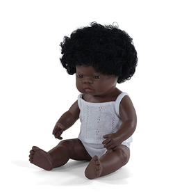 Miniland Baby Doll, African American Girl 15"