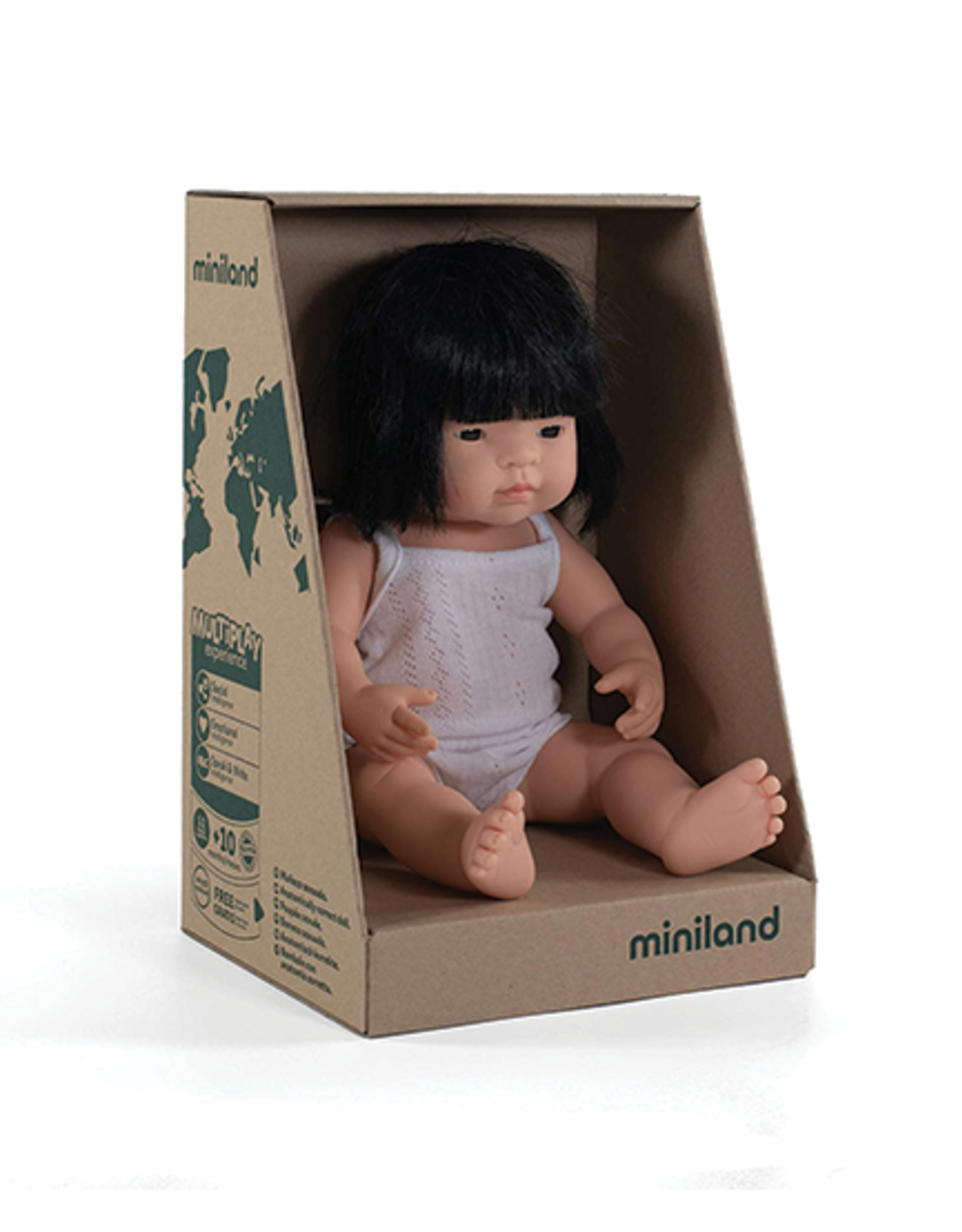 Miniland Baby Doll, Asian Girl 15"