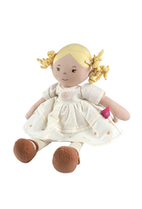 Tikiri Priscilla Blonde Doll in White Linen Dress, 17"
