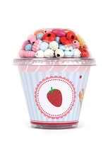 Small Foot Small Foot Threading Beads Cupcake - Strawberry