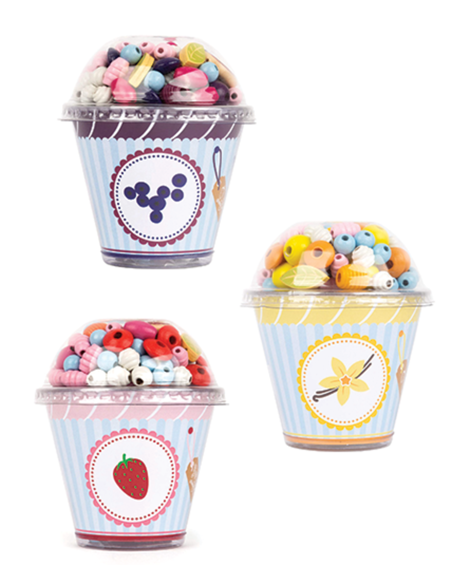 Small Foot Small Foot Threading Beads Cupcake - Blueberry