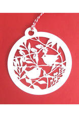 "Robin" Christmas Ornament Card, 3D Papercut