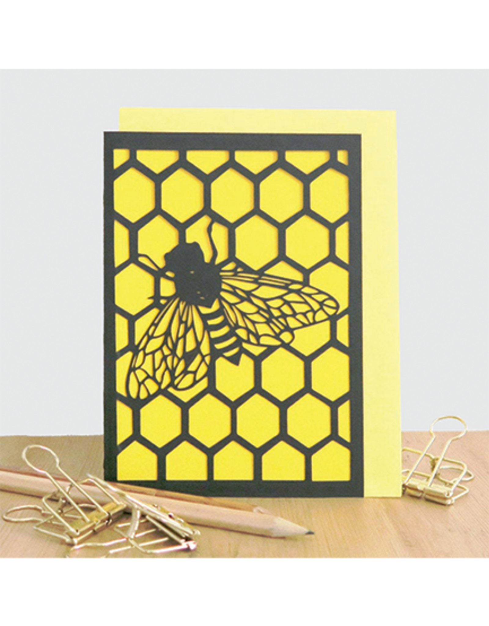 Honeybee Blank Card, 3D Papercut