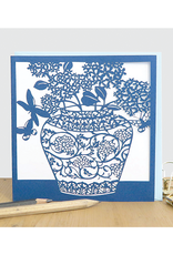 Hydrangeas Vase Card, 3D Papercut